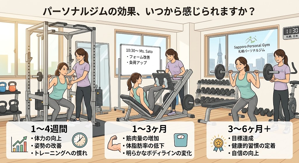 パーソナルジムの効果、いつから感じられますか？