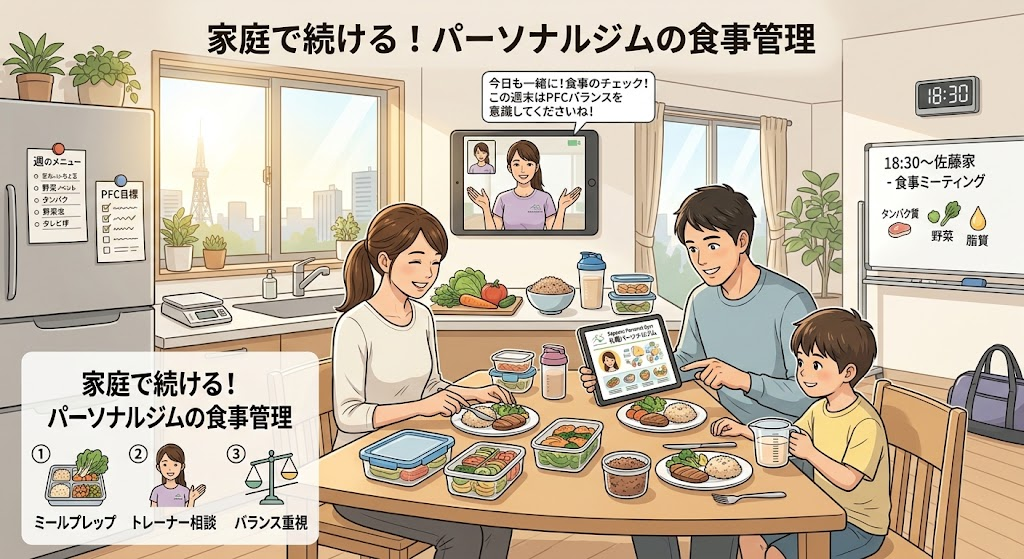 パーソナルジムでの食事管理、家庭でどう続ける？