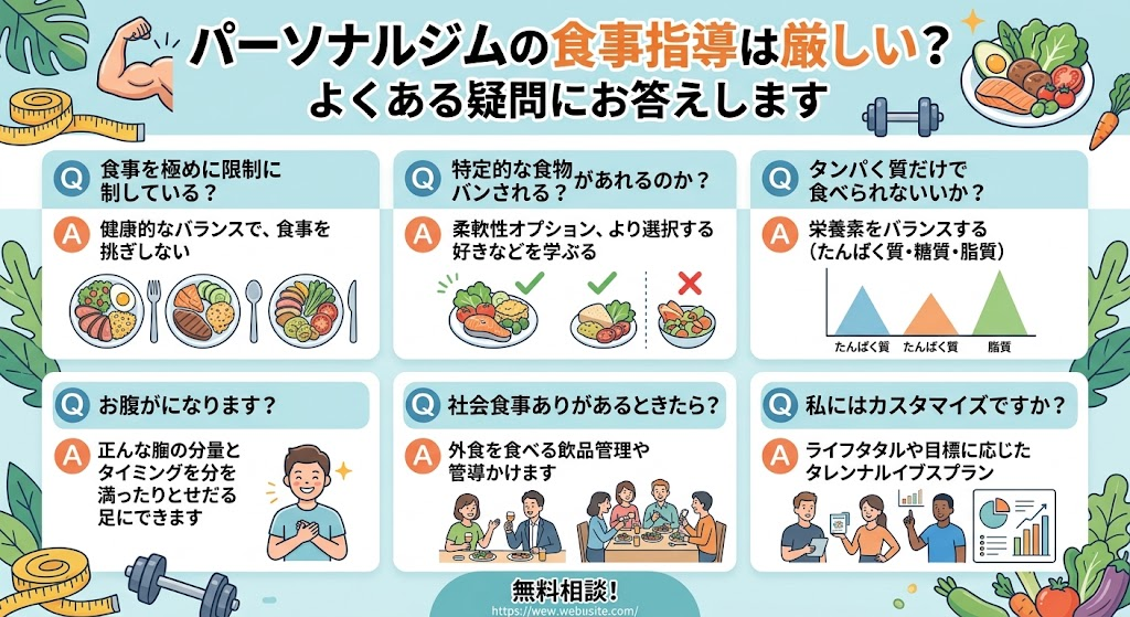 パーソナルジムの食事指導は厳しい？よくある疑問にお答えします
