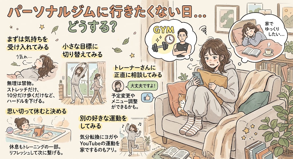 パーソナルジムに行きたくない日、どうすればいいですか？